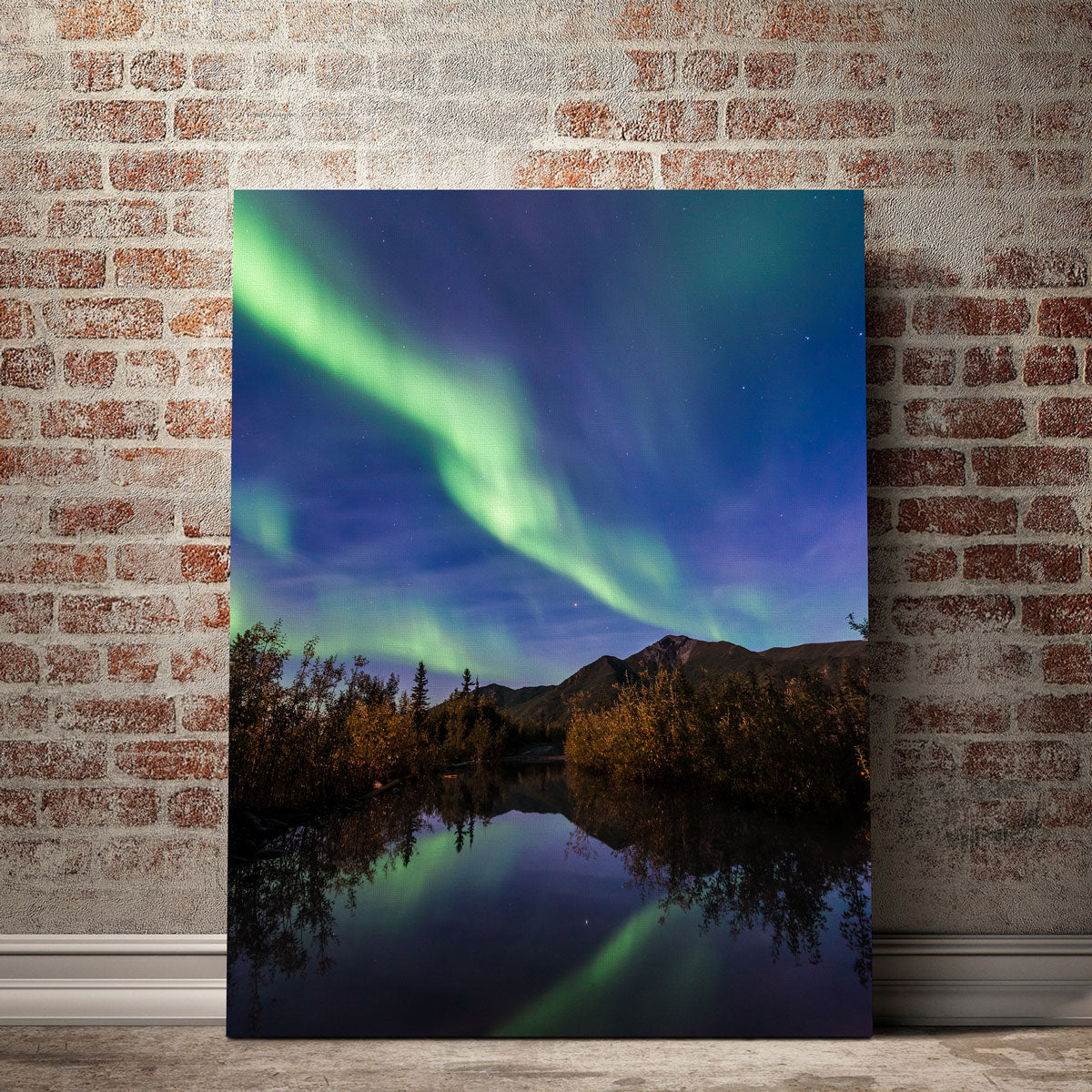 Aurora borealis light landscape Sticker for Sale by Art Dream Studio