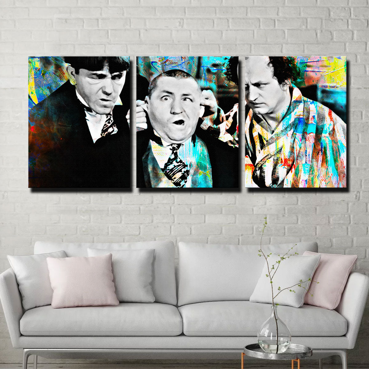 Three Stooges Canvas Set Legendary Wall Art 