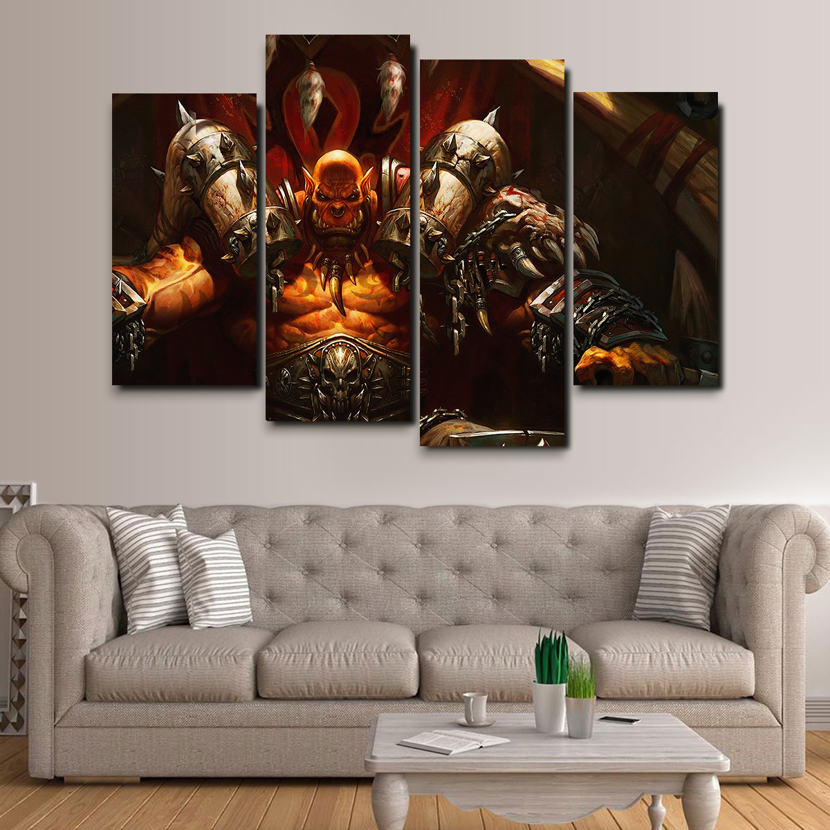 Witcher Characters – Gaming 5 Panel Canvas Art Wall Decor Small in