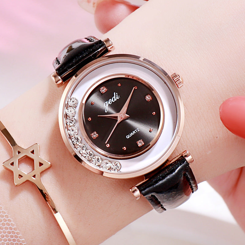 Rotatable Diamond Dial Women's Watch – ZALLURE | Enhance yourself ...