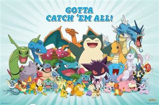POKEMON - Evolution Evoli Gotta Catch 'em All - Poster 61x91cm :  : Poster Pokemon