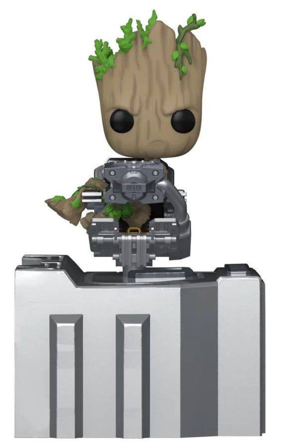 MARVEL - Pop N° 1222 - Groot w/Button CONVENTION 