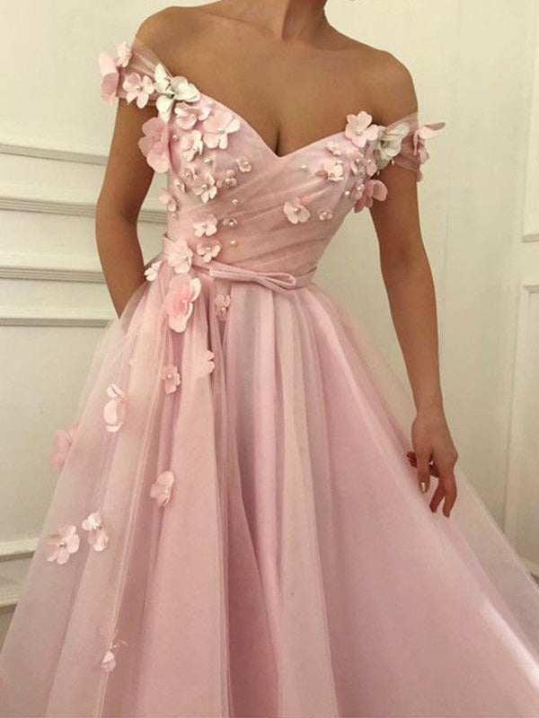 flower applique dress prom