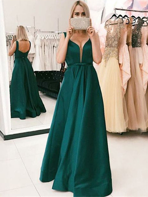 simple emerald green dress