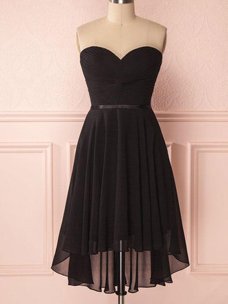 black simple homecoming dresses