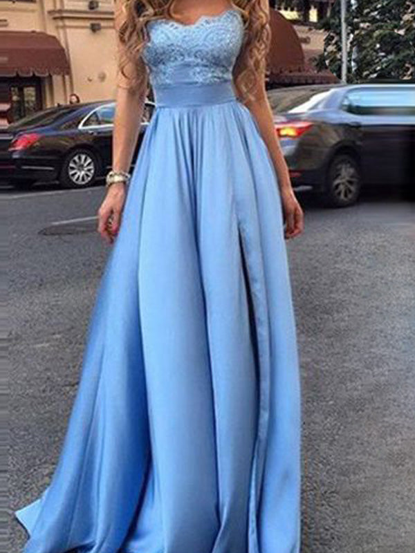 elegant light blue dress