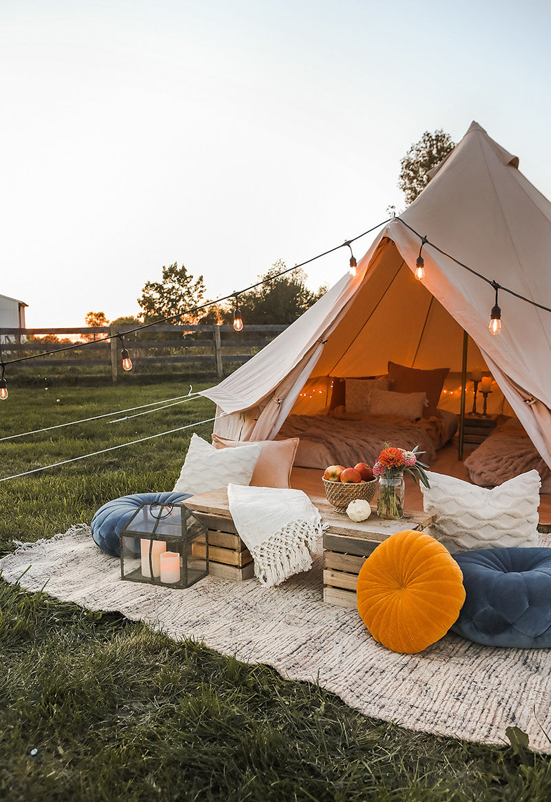 Camping in the backyard ideas for glamping