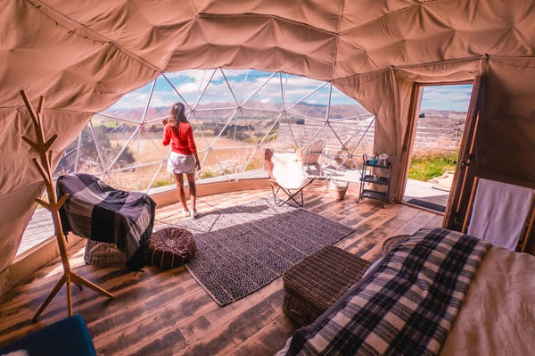 geo dome glamping tent