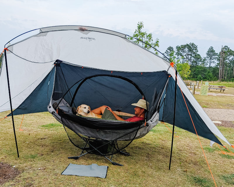 Mock One Full tent model Samsara camping with dogs