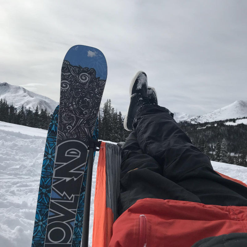 Ski Resort Camping in winter with Mock One Hammock