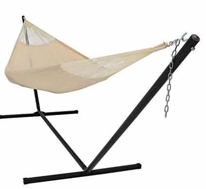 SunnyDaze Hand-Woven 2 Person Mayan Hammock with Stand