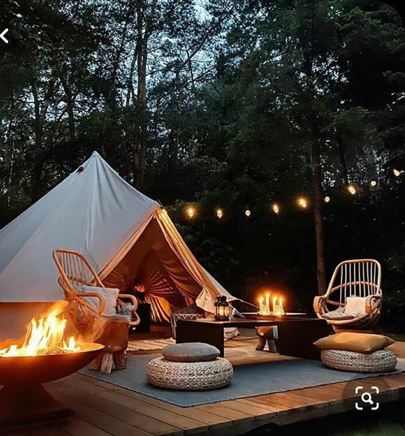 backyard camping lighting ideas