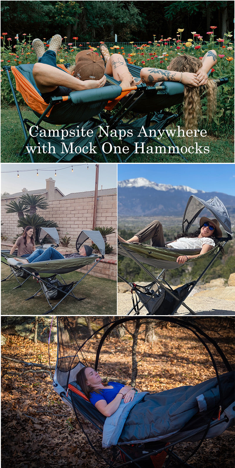 campsite naps anywhere with mock one hammocks