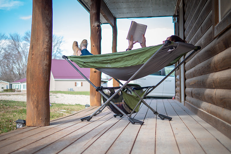 folding hammock with stand for porch