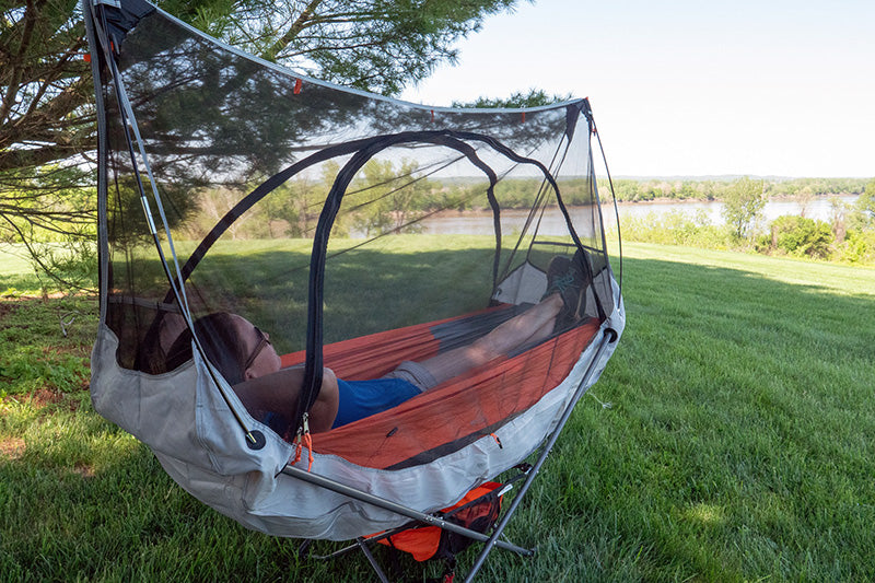 free standing hammock with mosquito net