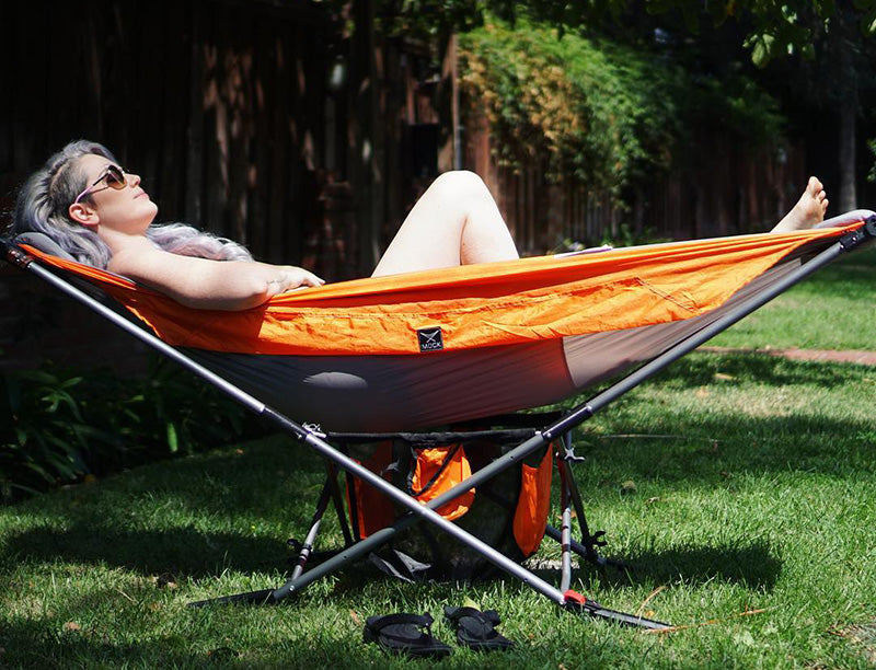 portable folding hammock with stand for camping