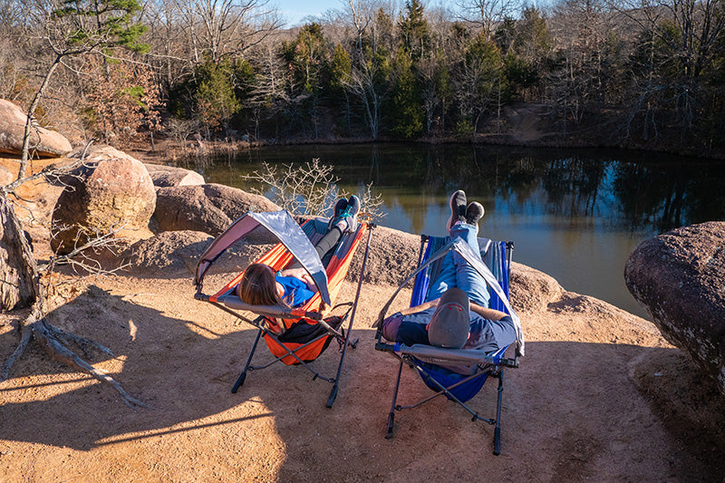 two pack bundle portable hammocks with stands