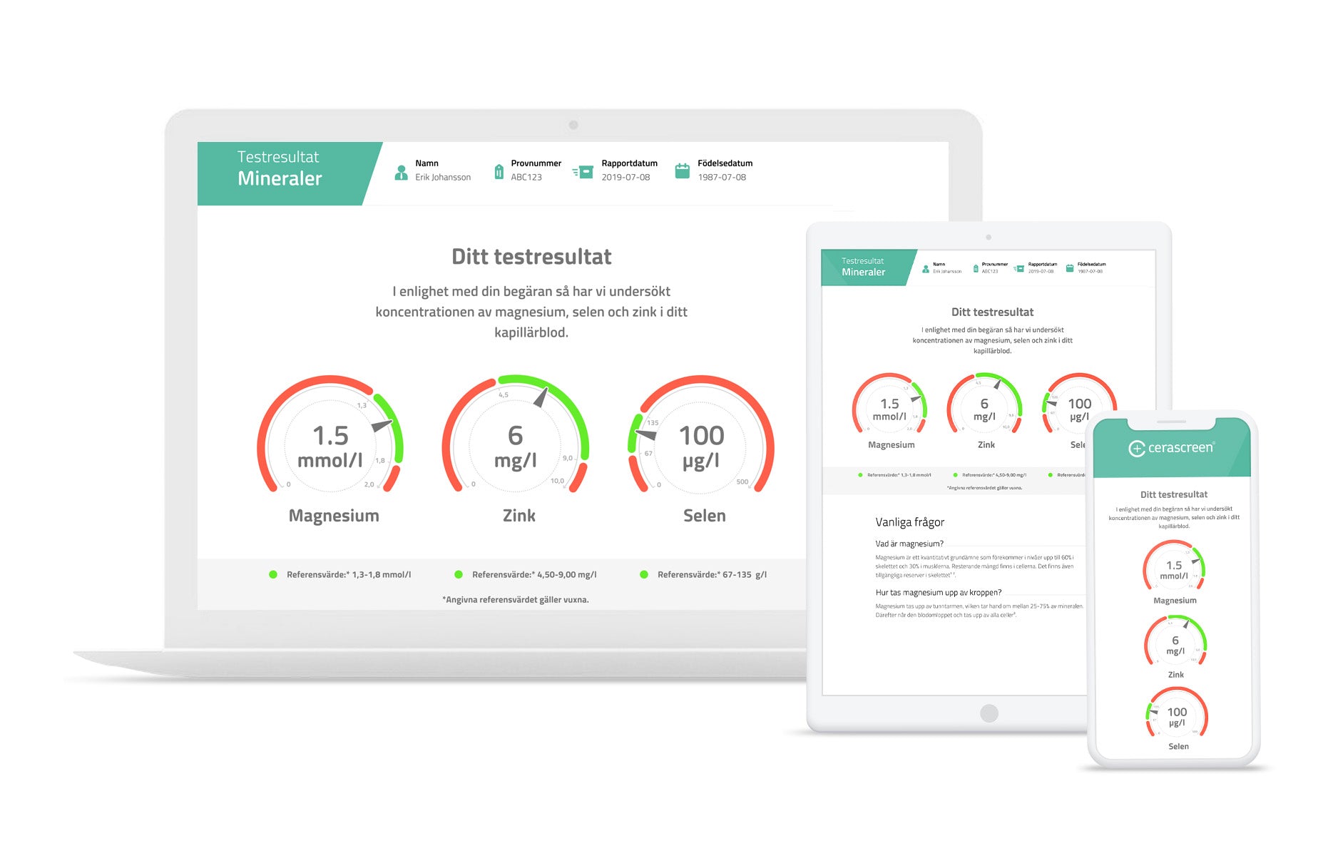 Resultatrapporten Magnesiumbrist Test