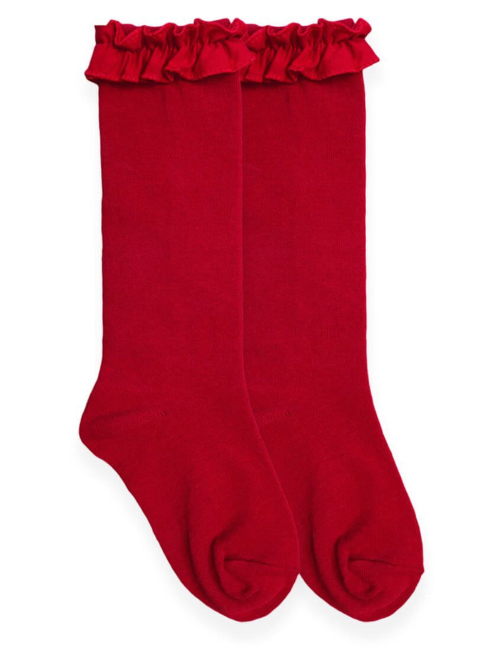 Misty Ruffle Lace Turn Cuff Socks - Red – Toads & Teacups