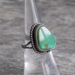 Vintage Sterling Turquoise Roper Ring 6.25