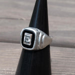 Vintage Sterling E Initial Signet Ring 5.75