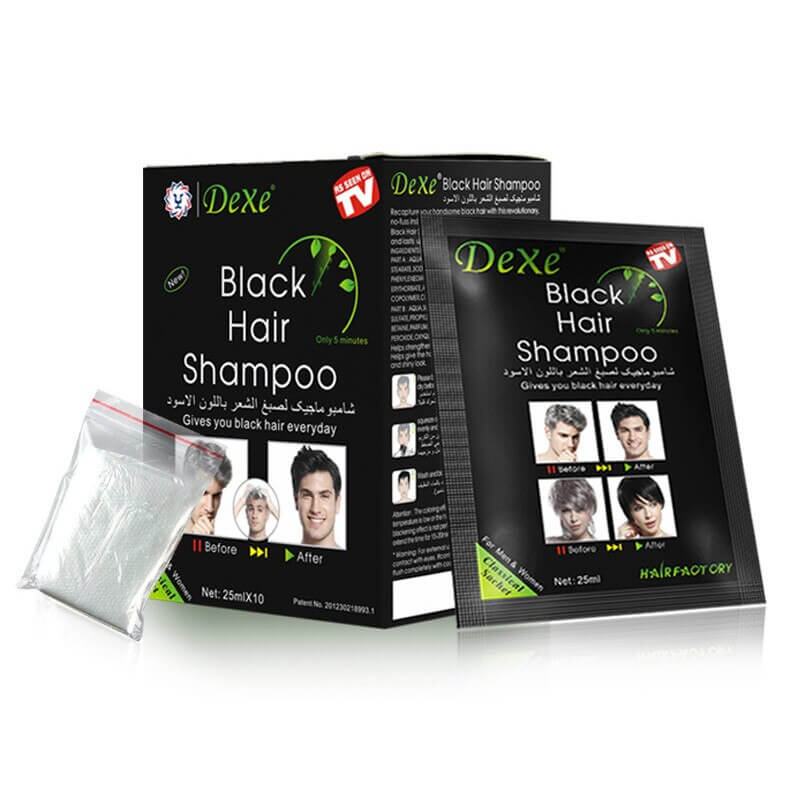 INSTANT BLACK HAIR SHAMPOO BY DEXE - Mixmiks