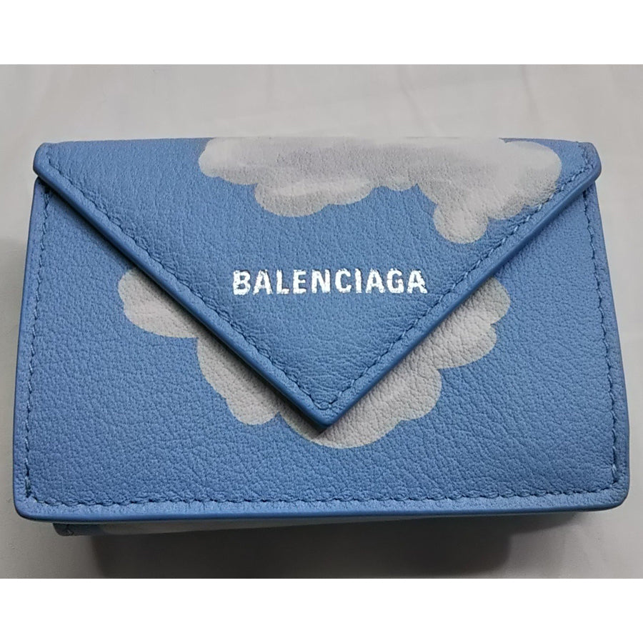 定期購入 バレンシアガ BALENCIAGA ペーパーミニウォレット 財布 雲