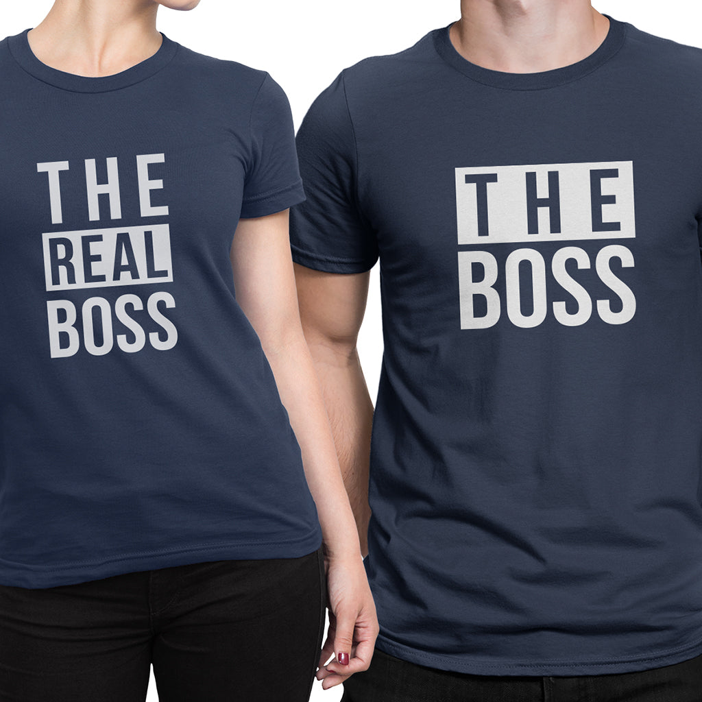 couple shirt the boss the real boss