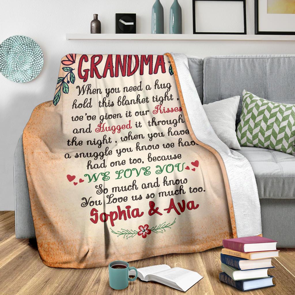 Grandma Quote Personalized Blanket Bgf