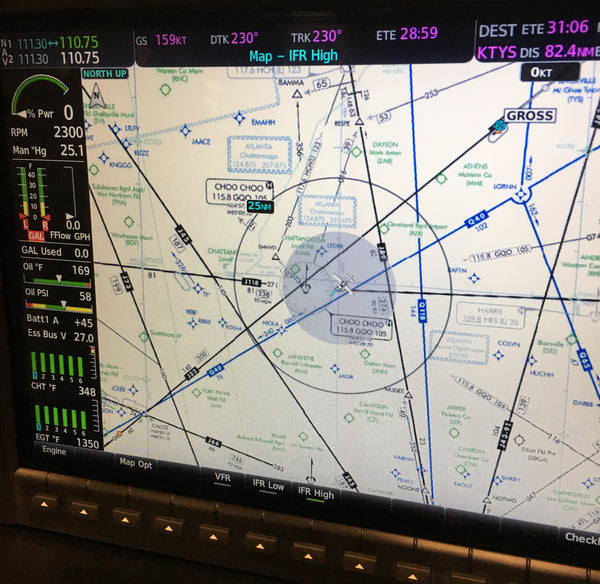 low IFR chart Cirrus aircraft SR20 G6