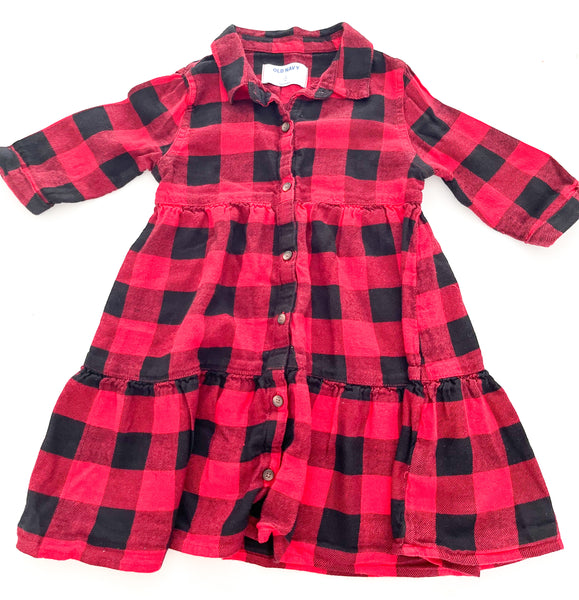 old navy buffalo check dress