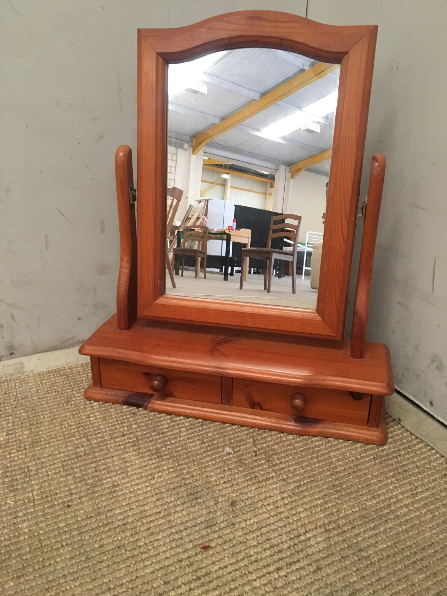 pine dressing table mirror