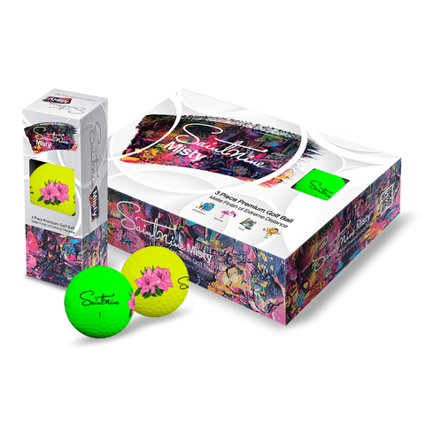 Image of the Saintnine Misty Azalea golf balls. 