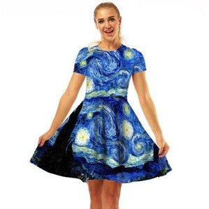 starry night inspired dress