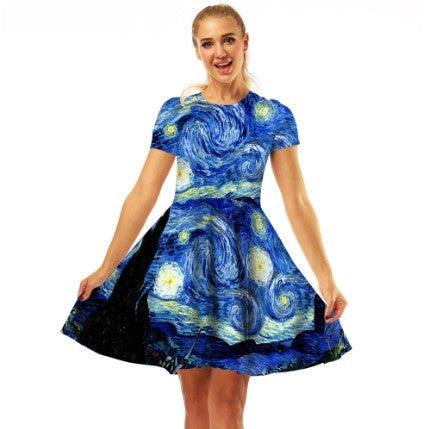 starry night themed dresses