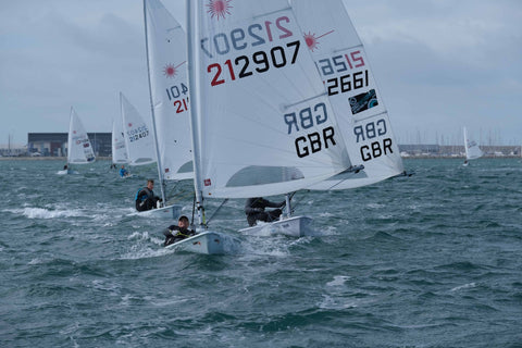 James Foster Laser Sailing at the UK Laser Nationals 2020