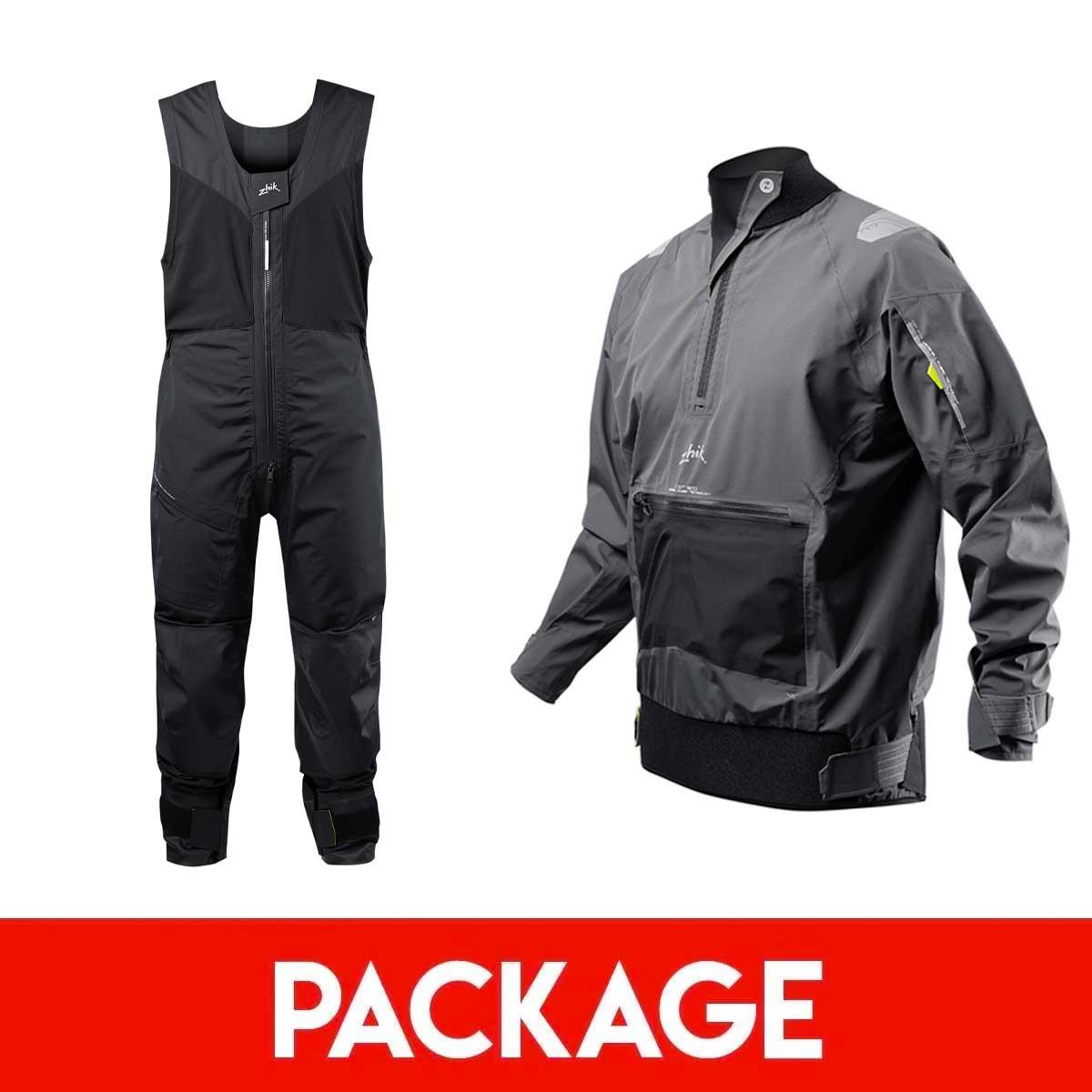 Mens Zhik CST500 Smock and Salopette Package - Anthacite