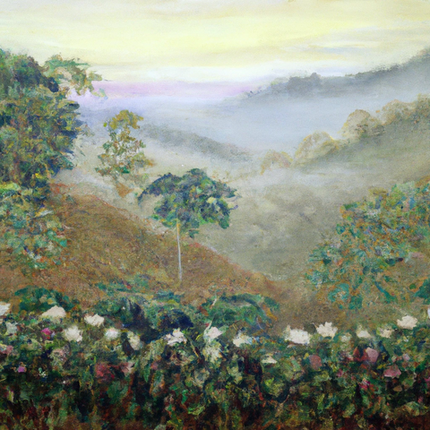 Oil Painting of Geisha Farm Lands