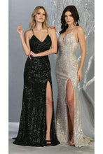 Load image into Gallery viewer, Sequined Prom Long Dress And Plus Size
