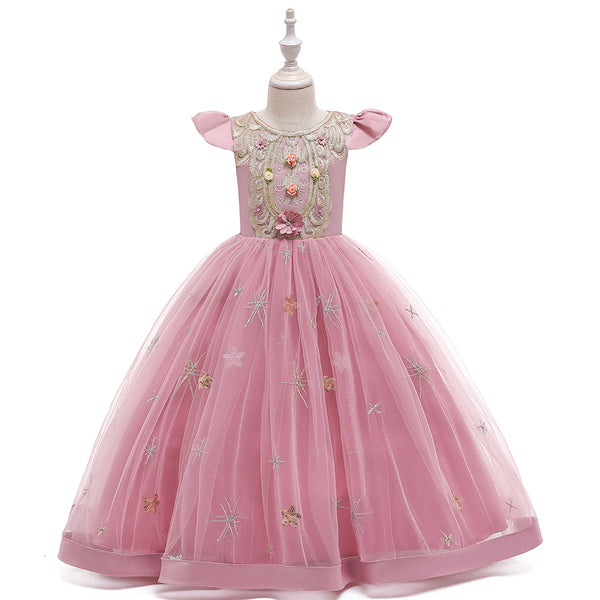 Flower Girl Dress Kids Princess Wedding Graduation Tulle Formal Holida ...