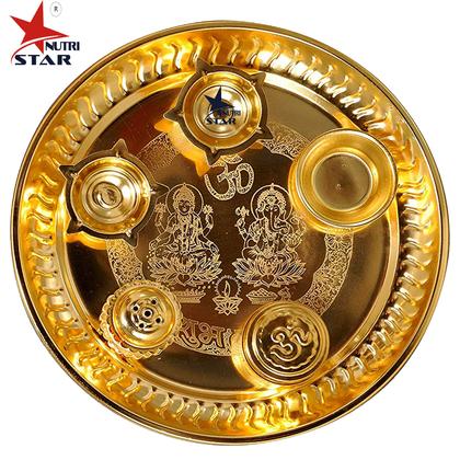 Pooja Plate Brass, Pooja Thali, Gift Item (Set of 6) – Nutristar