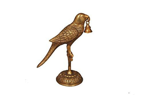 brass antique parrot