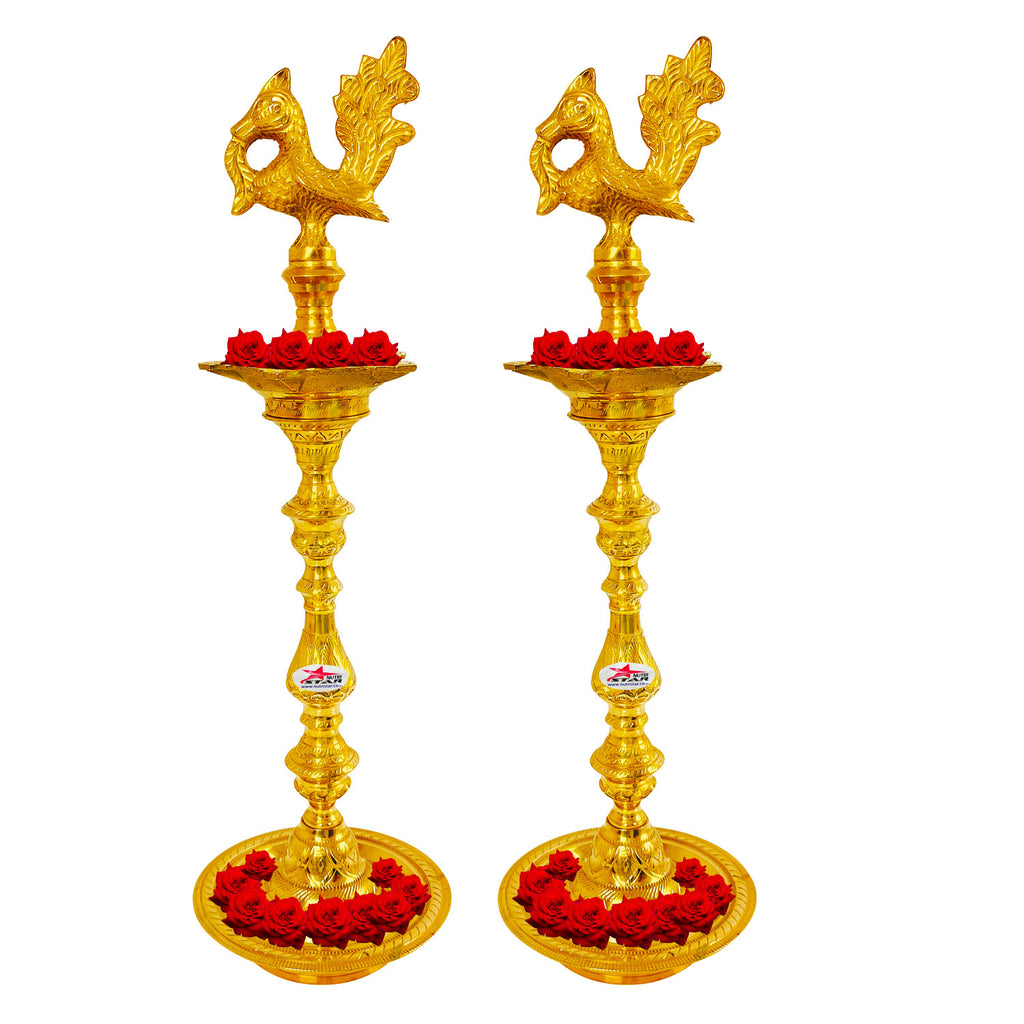 Brass Diya | Peacock Diya Decoration | Brass Diyas Online – Nutristar