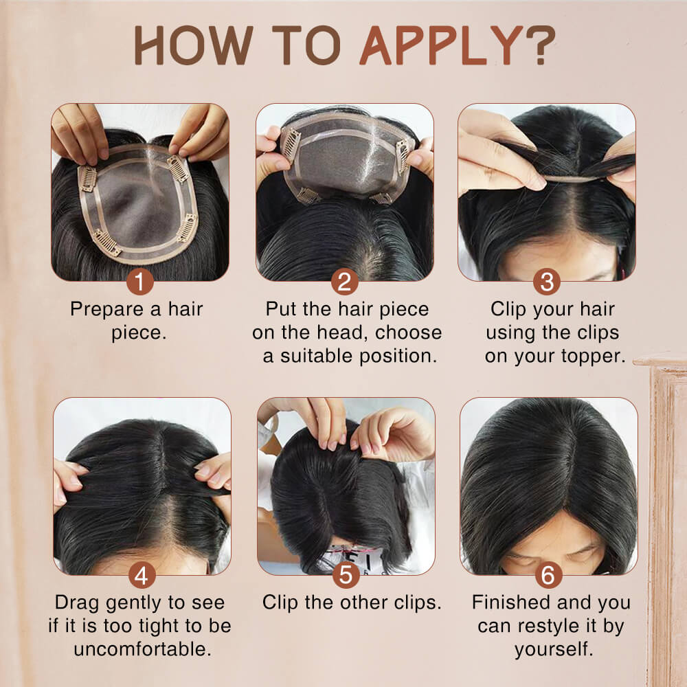 How To Apply the Human Hair Topper