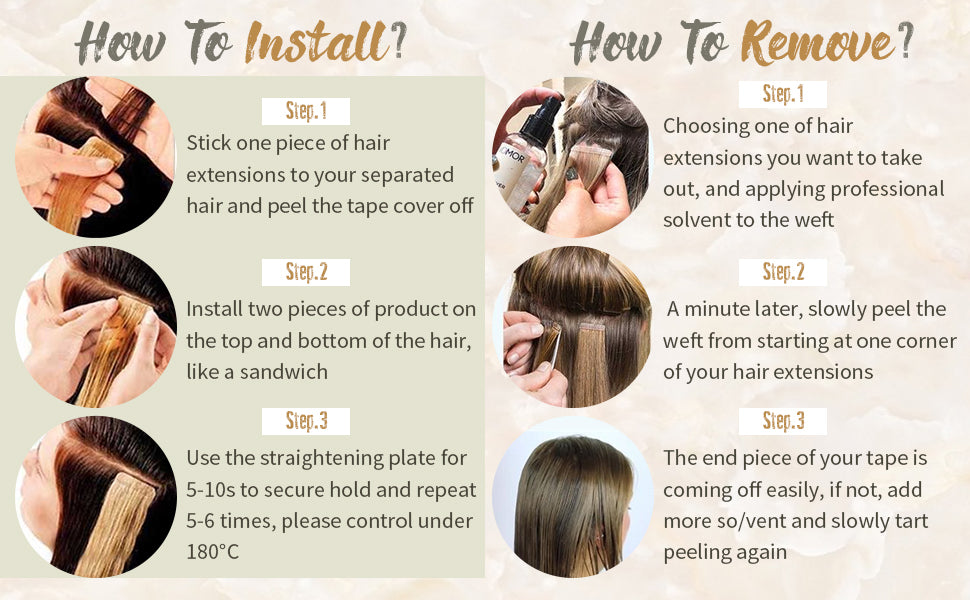 How to Apply and Remove tape in hair extensions