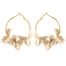 Load image into Gallery viewer, Elegant Fabric Flower Drop Earrings 2019