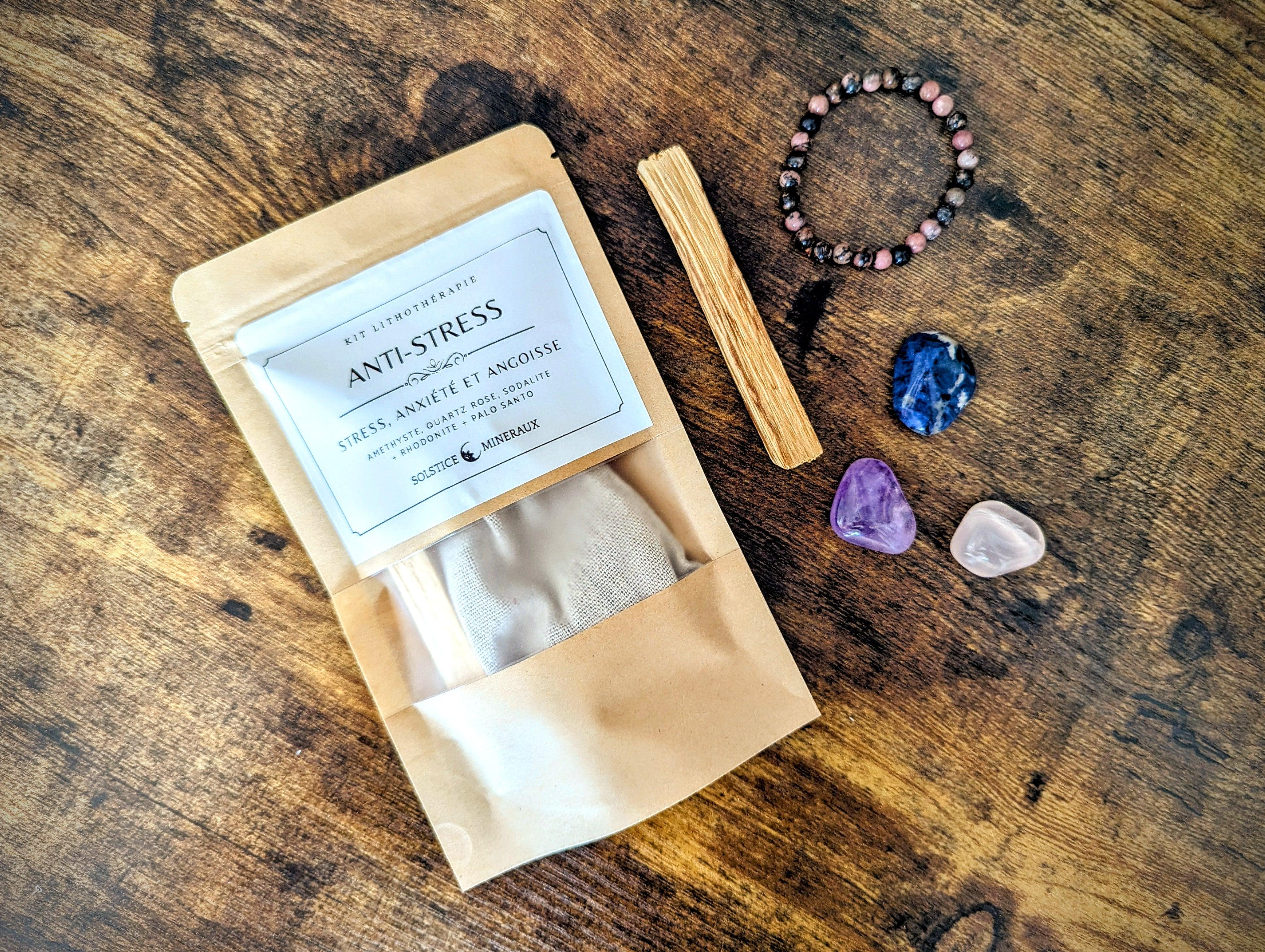 Kit litho: Anti-stress - Stress, Anxiété et Angoisse – Solstice et Mineraux