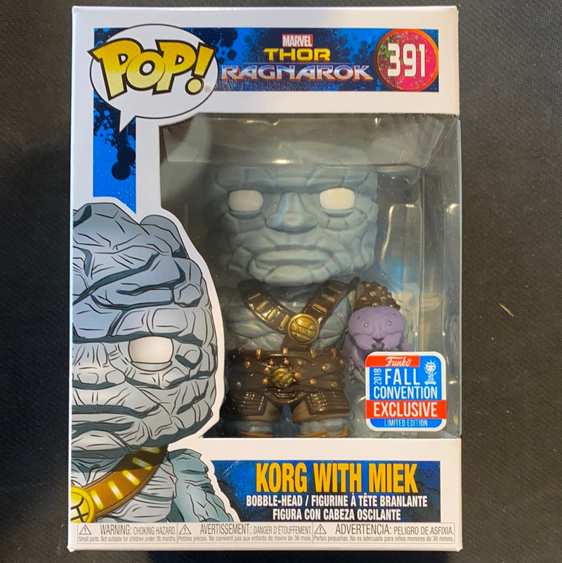 Funko Pop! Thor Ragnarok: Korg with Meek (Fall) #391 – Mero Games