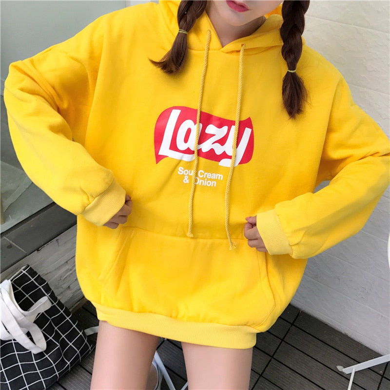 yellow lazy hoodie