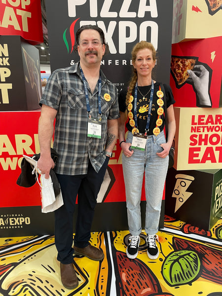 Tracey and Blair Muzzolini at the Pizza Expo in Las Vegas